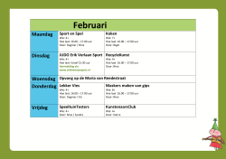 activiteitenplanning - BSO Lombok · Utrecht
