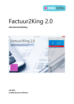 Handleiding Factuur2King