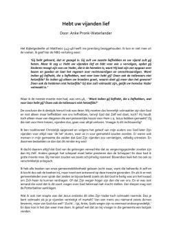 Hebt uw vijanden lief - Pronk