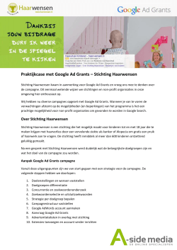 Praktijkcase met Google Ad Grants – Stichting Haarwensen