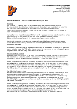 VVD Provinciecentrale Noord-Holland Gert Scholtes Secretaris ad