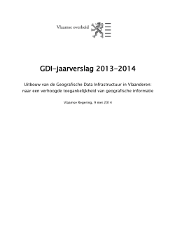 GDI-jaarverslag 2013-2014 - AGIV | Agentschap voor geografische