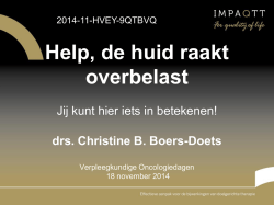 Help, de huid raakt overbelast