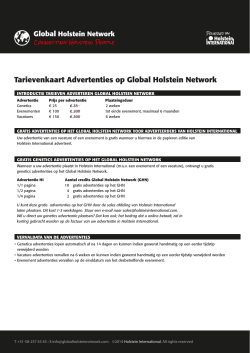 tarievenkaart advertenties op Global Holstein network