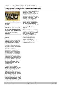 Download pdf - Forza Volley Oudenaarde