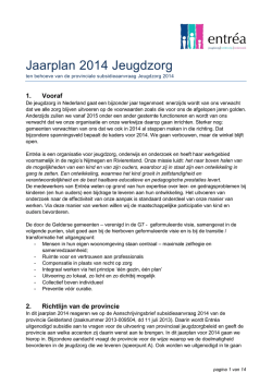 Jaarplan 2014 Jeugdzorg