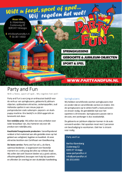 Party and Fun - Vinkega Onderneemt!