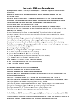 Jaarverslag 2013 zoogdierwerkgroep