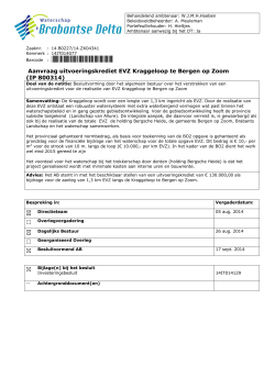 3c adviesnota uitvoeringskrediet EVZ Kraggeloop te Bergen op