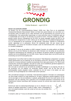 Voorjaar 2014 - Brabants Particulier Grondbezit