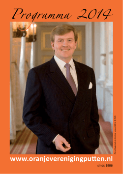programmaboekje Oranjevereniging 2014