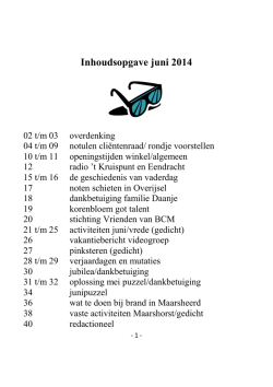 Heerdproatjes juni 2014