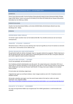 verslag vergadering gezinsraad 28 oktober 2014