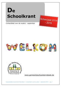 infobrochure - Gemeenteschool Sterrebeek