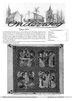 nr. 30-04, 12 april 2014 - Protestantse Gemeente Laren