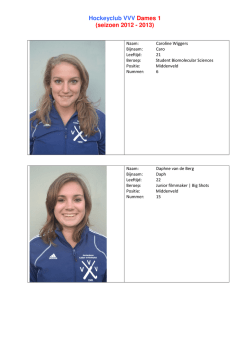 Hockeyclub VVV Dames 1 (seizoen 2012