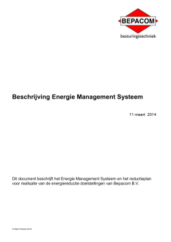 Beschijving Energie Management Systeem