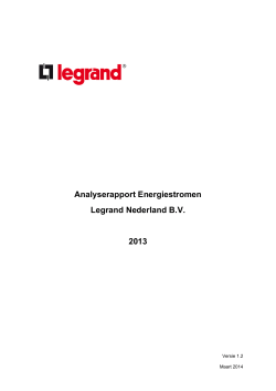Analyserapport Energiestromen Legrand Nederland B.V. 2013