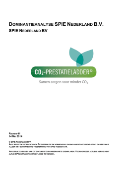 DOMINANTIEANALYSE SPIE NEDERLAND B.V.