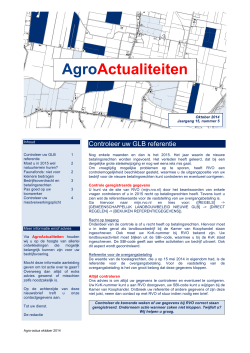 Agro-actua okt 2014 - Peeters Fiscaal Juridisch Adviesbureau