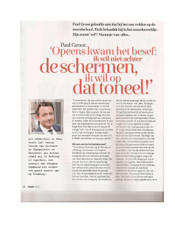Interview met Paul Groot in Margriet Magazine