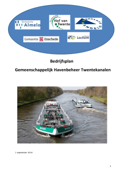 Bedrijfsplan Gemeenschappelijk Havenbeheer Twentekanalen