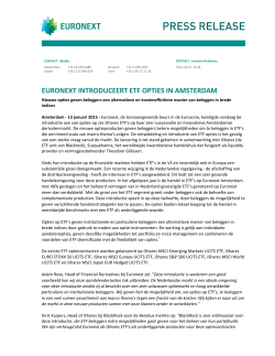 15.01.13 Euronext introduceert ETF Opties in Amsterdam