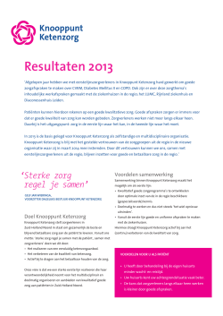 Download de resultaten 2013 van Knooppunt Ketenzorg