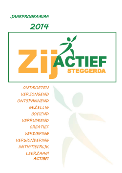 Jaarboekje 2014 ZijActief