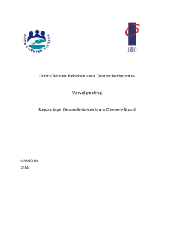 Door Cli&euml;nten Bekeken voor Gezondheidscentra Vervolgmeting