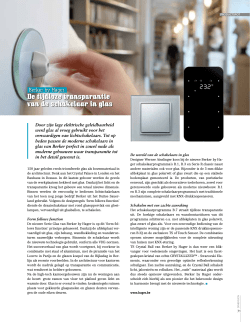 Door zijn lage elektrische geleidbaarheid werd glas al