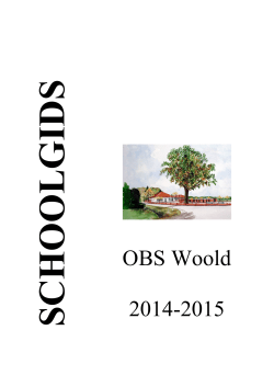 SCHOOLGIDS 2014 2015 OBS Woold