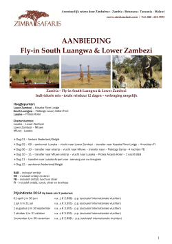 Zambia Fly In safari 12 dagen v.a € 2.998