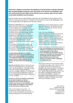 Job Promo in Alphen aan den Rijn is het bedrijf van Frans den
