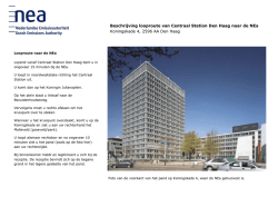 Beschrijving looproute van Centraal Station Den Haag naar de NEa