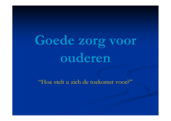 Goede zorg voor ouderen