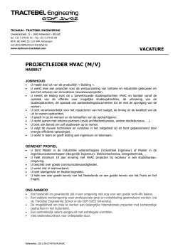 PROJECTLEIDER HVAC (M/V)