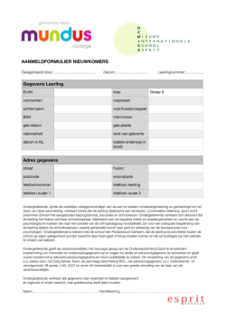 Intake form Secondary