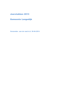 Jaarstukken 2013 - Bestuur
