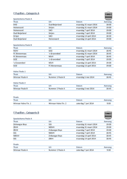 Hoeksche Waard Bokalen FCB 2014