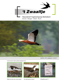 t Zwaalfje april 2014 - Vogelwerkgroep Berkelland