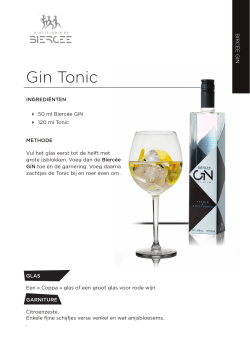 Gin Tonic - Distillerie de Biercée