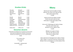 Dranken Drinks Desserten desserts