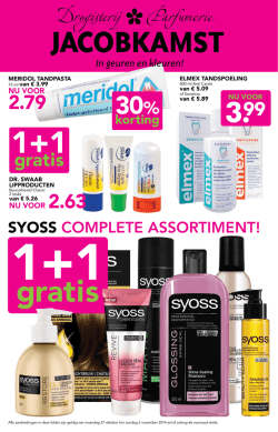 gratis - Drogisterij-Parfumerie Jacob Kamst