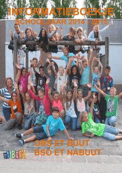 Informatieboekje schooljaar 2014 – 2015