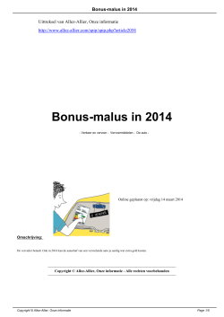 Bonus-malus in 2014 - Allez