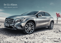 Download de GLA-Klasse prijslijst - Mercedes-Benz