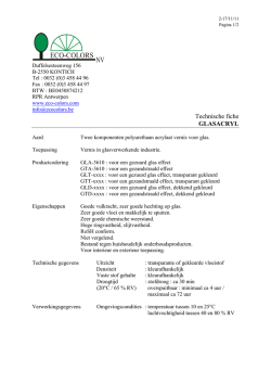 GLASACRYL 2K polyurethaan acrylaat vernis voor glas