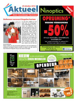 Editie Ninove - 29/10/2014 (week 44)