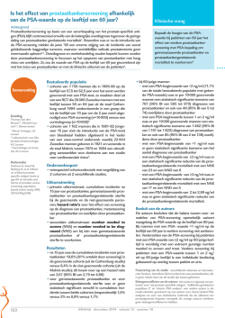 Is het effect van prostaatkankerscreening afhankelijk van